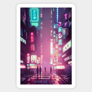 People Tokyo Neon Anime Japan Vibes <3 Sticker